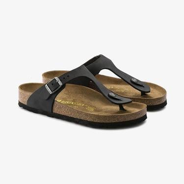  Birkenstock Gizeh Oiled Leather Unisex Siyah Terlik
