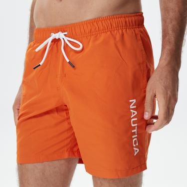  Nautica Erkek Turuncu Standart Fit Mayo Şort