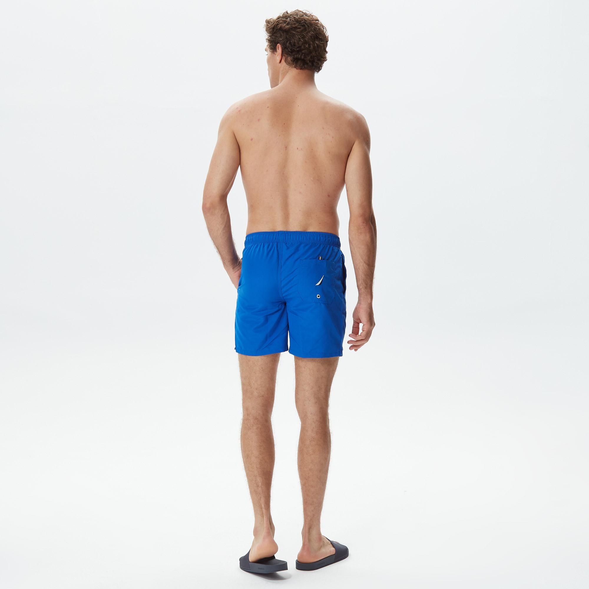 Nautica Erkek Mavi Standart Fit Mayo Şort