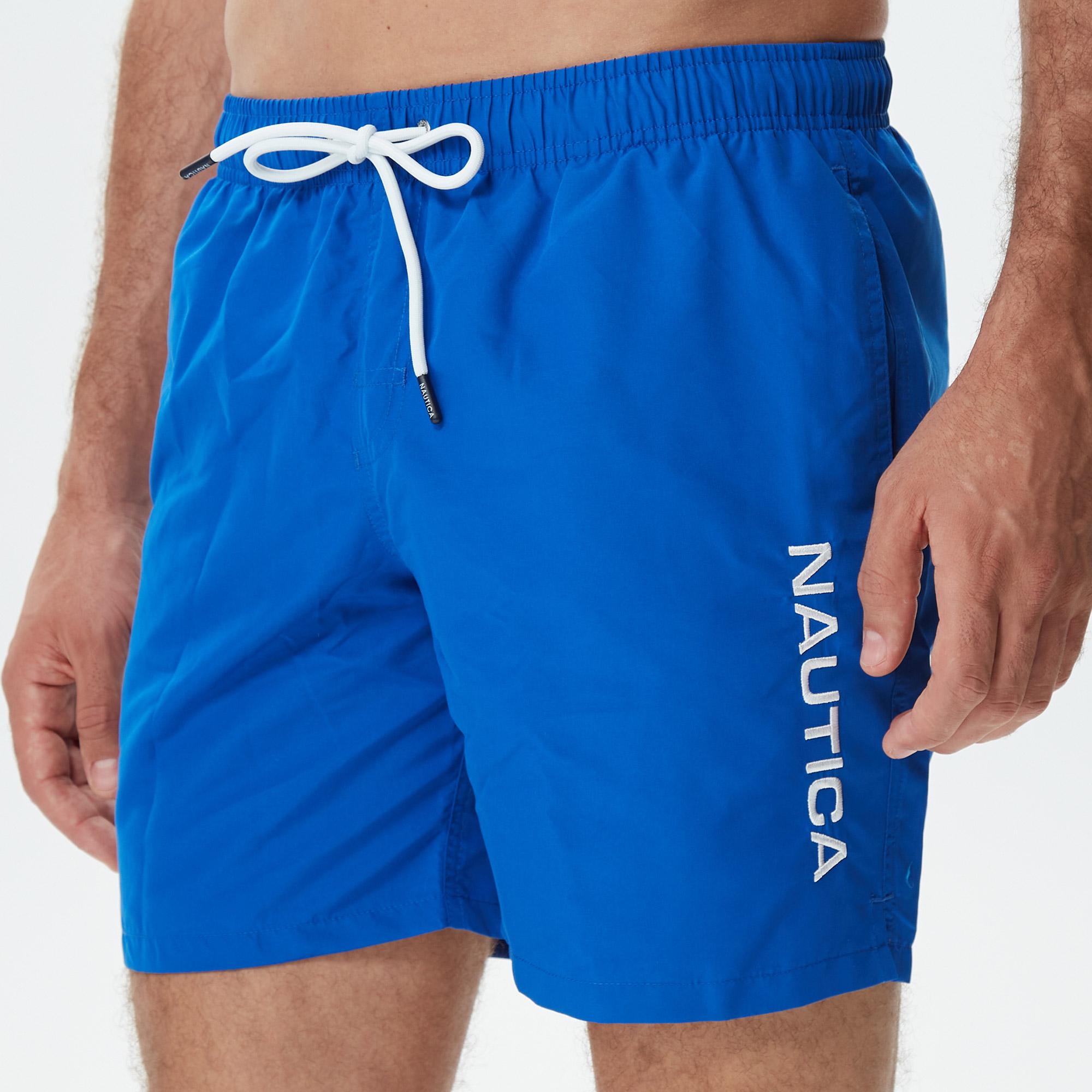 Nautica Erkek Mavi Standart Fit Mayo Şort