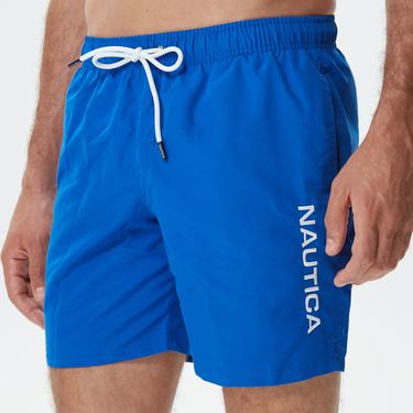  Nautica Erkek Mavi Standart Fit Mayo Şort
