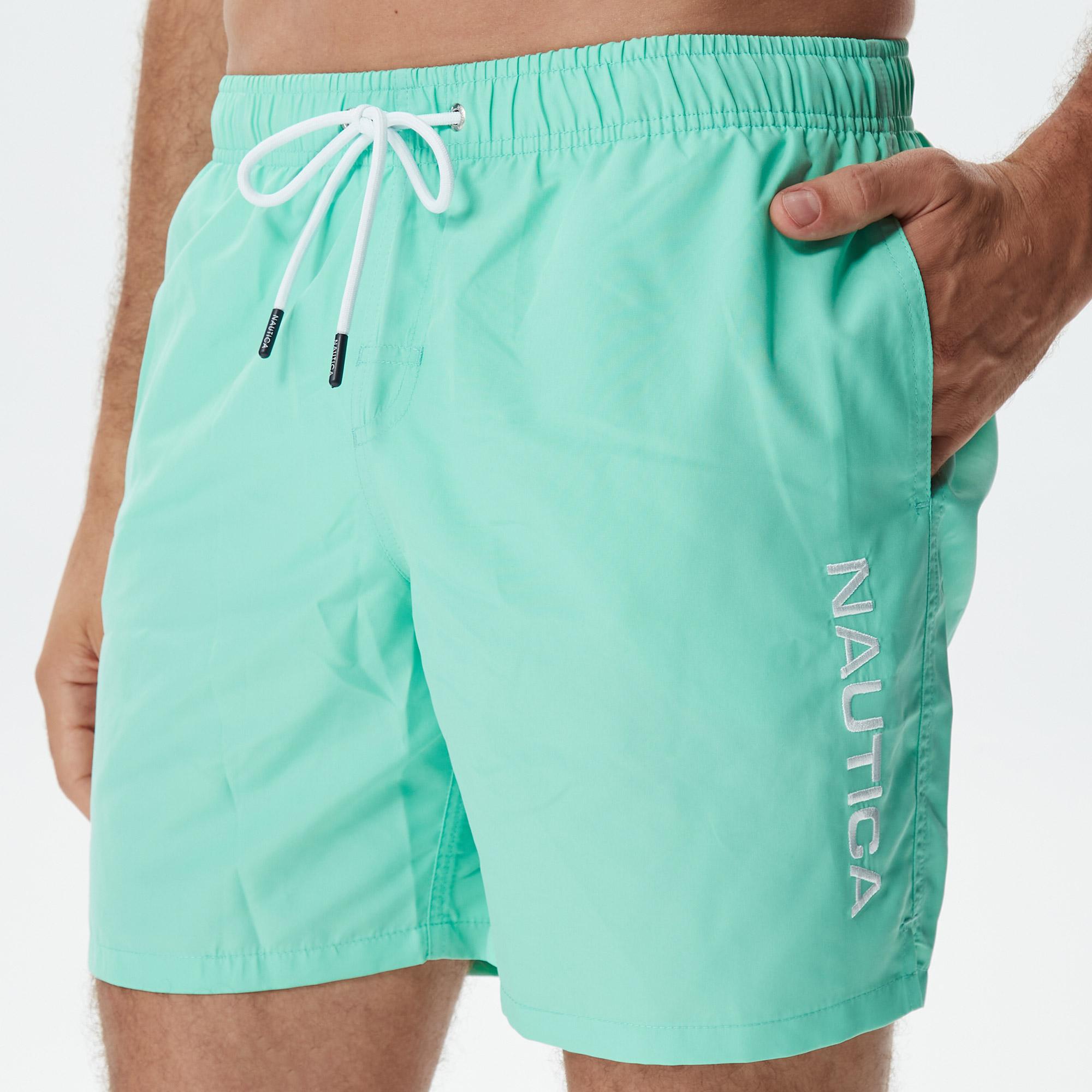 Nautica Erkek Yeşil Standart Fit Deniz Şortu