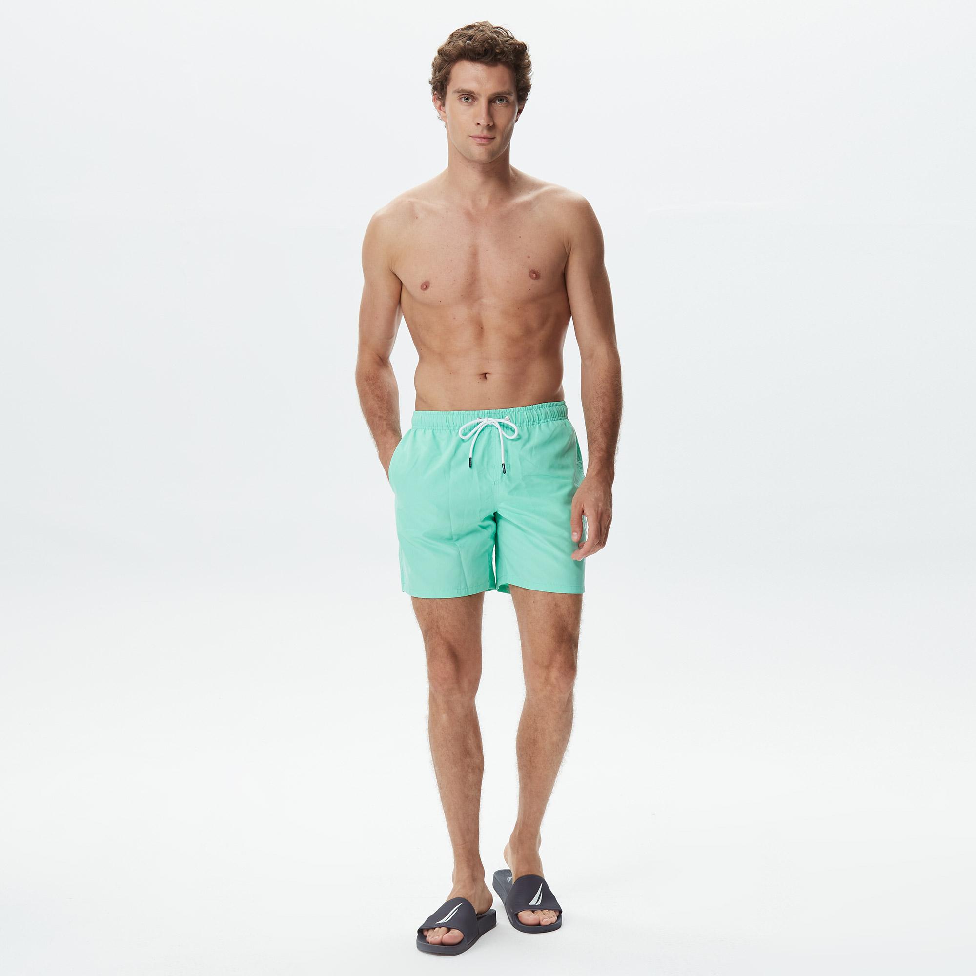 Nautica Erkek Yeşil Standart Fit Deniz Şortu