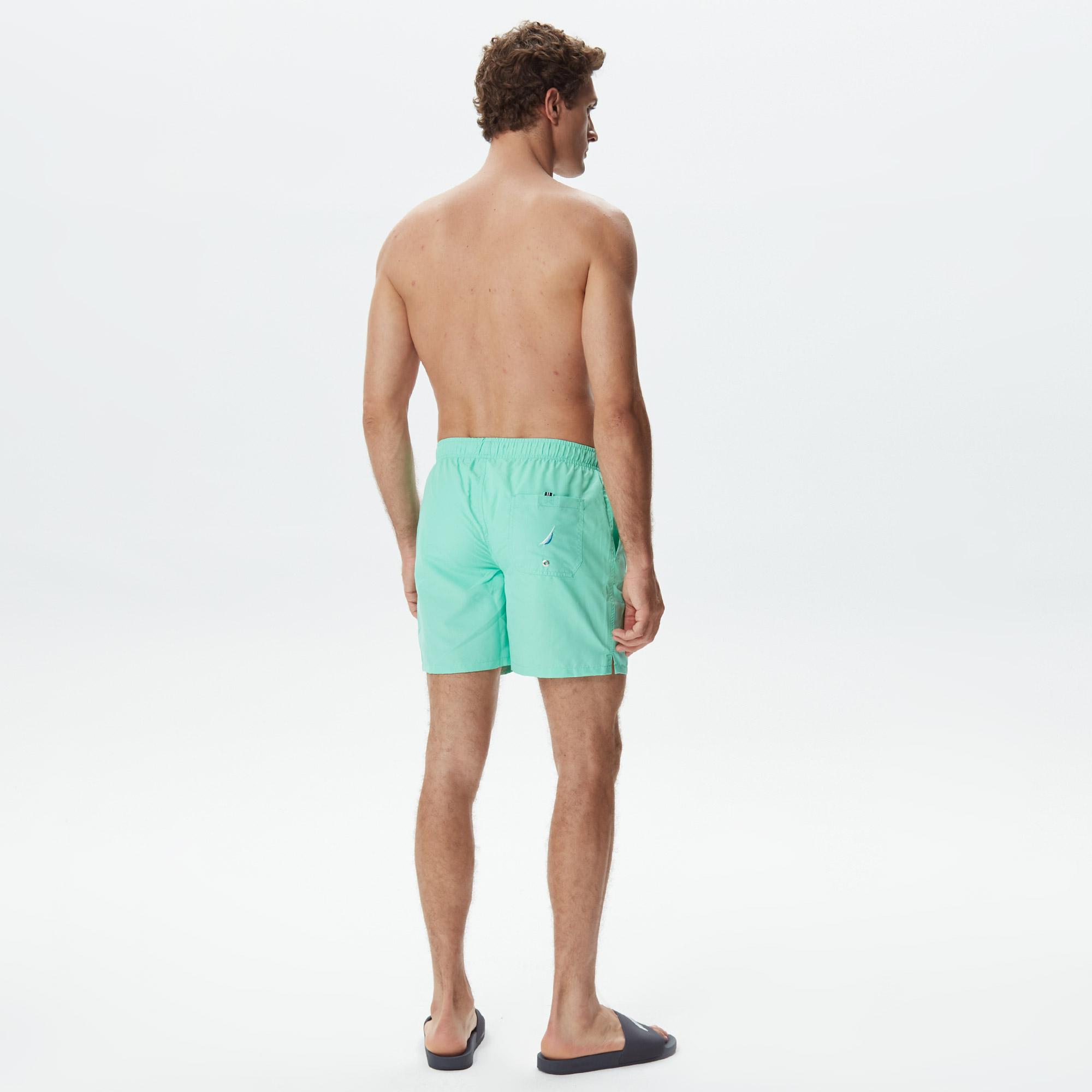 Nautica Erkek Yeşil Standart Fit Deniz Şortu