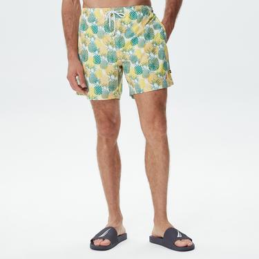  Nautica Erkek Sarı Baskılı Mayo Şort
