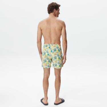  Nautica Erkek Sarı Baskılı Mayo Şort