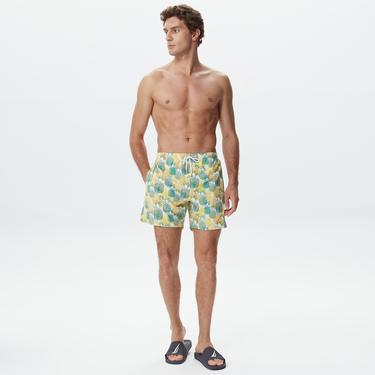  Nautica Erkek Sarı Baskılı Mayo Şort