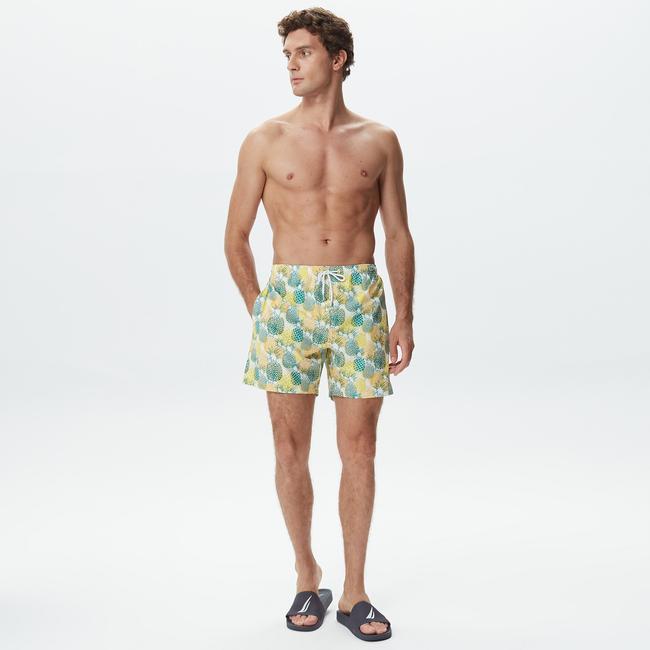 Nautica Erkek Sarı Baskılı Mayo Şort