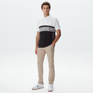  Nautica Erkek Beyaz Classic Fit Kısa Kollu Polo