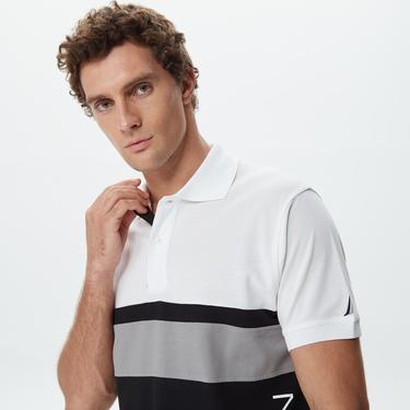 Nautica Erkek Beyaz Classic Fit Kısa Kollu Polo