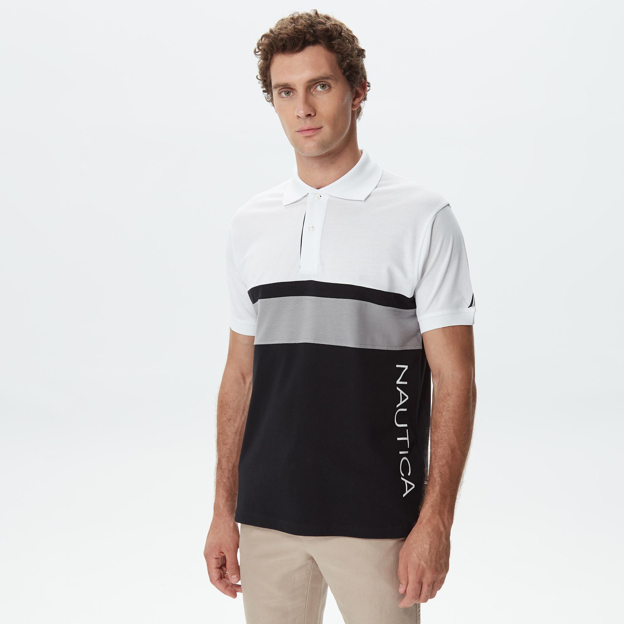 Nautica Erkek Beyaz Classic Fit Kısa Kollu Polo