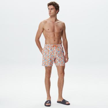  Nautica Erkek Pembe Baskılı Mayo Şort