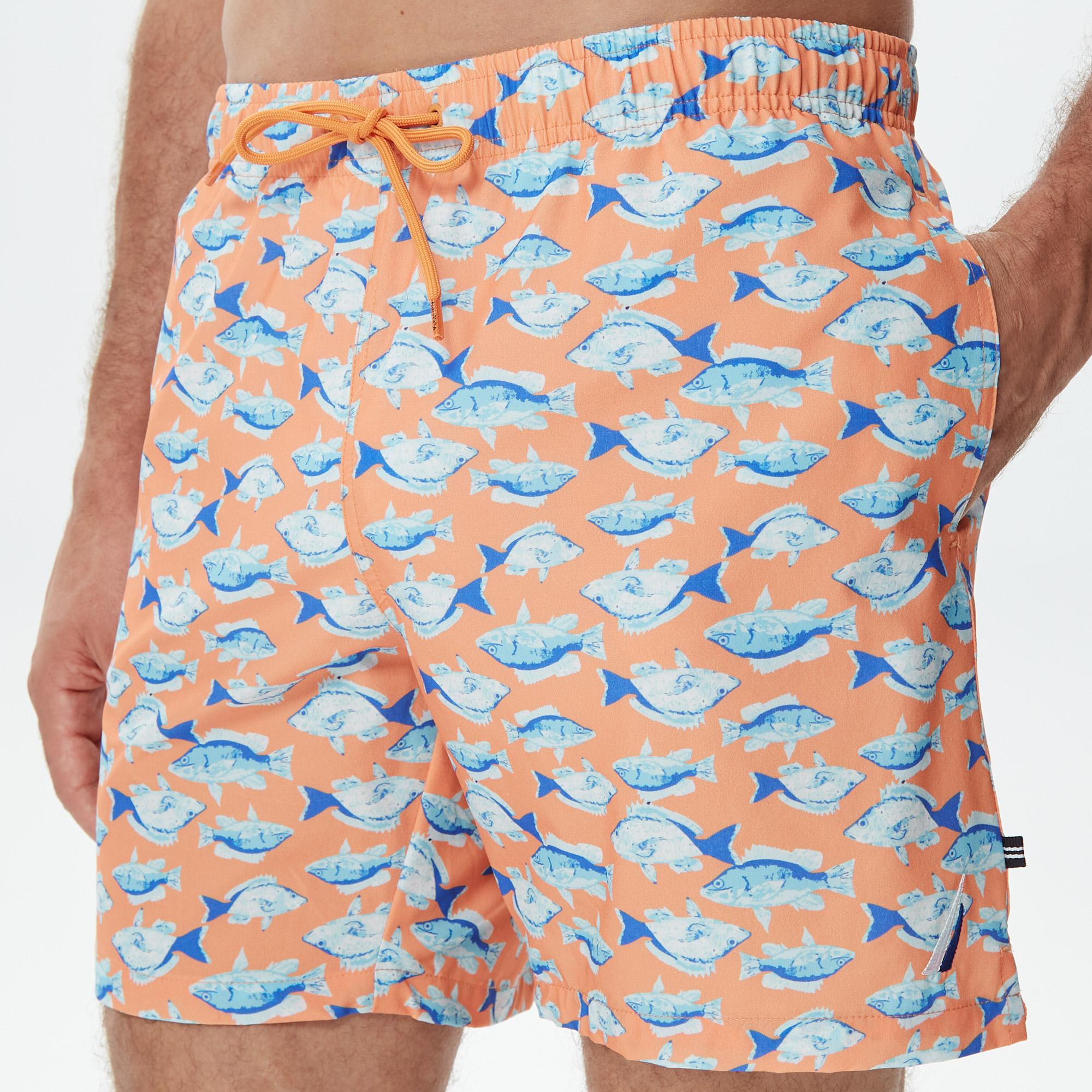 Nautica Erkek Pembe Baskılı Deniz Şortu