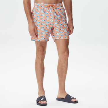  Nautica Erkek Pembe Baskılı Mayo Şort