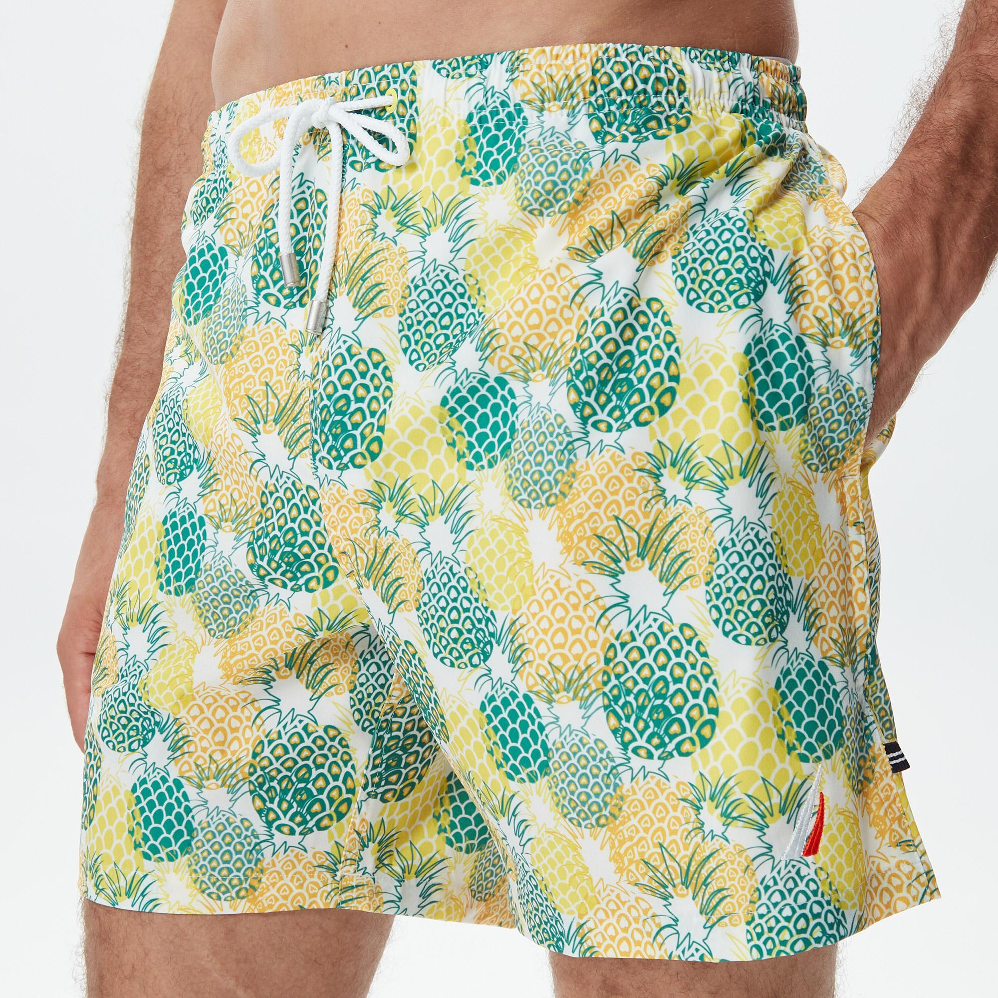 Nautica Classic Fit Erkek Sarı Deniz Şortu
