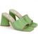Kadın Yeşil Kalın Topuklu Deri Terlik