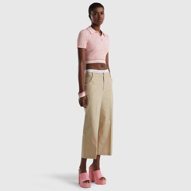  Benetton Kadın Krem Pantolon