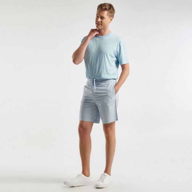  Benetton Beli İpli Erkek Açık Mavi Sort