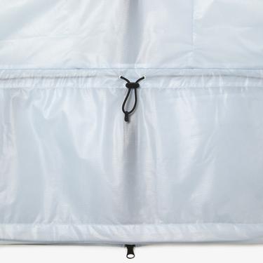  Kadın Kapüşonlu Baskılı Mavi Rüzgarlık