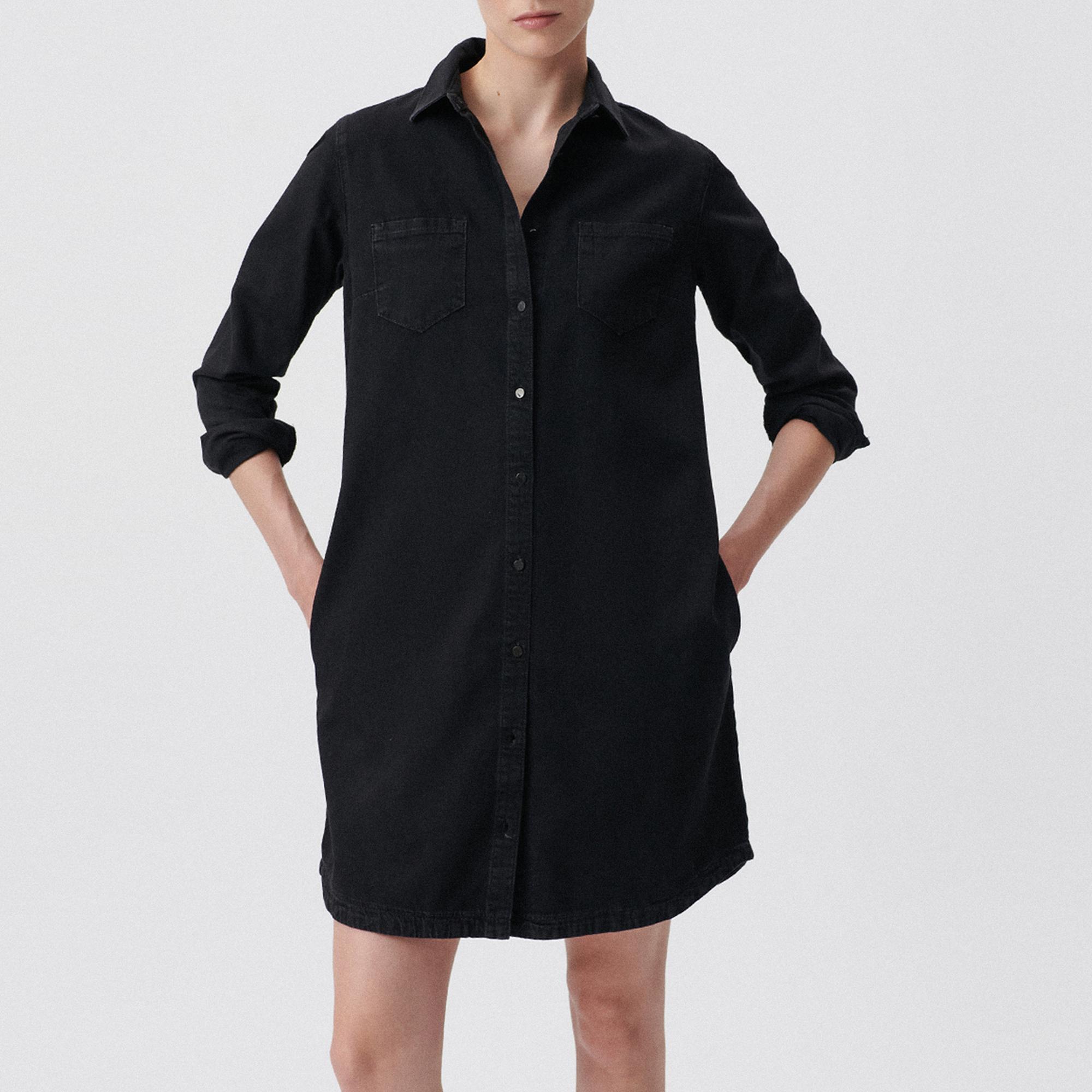 Mavi Liz Koyu Gri Jean Elbise 130656-34926