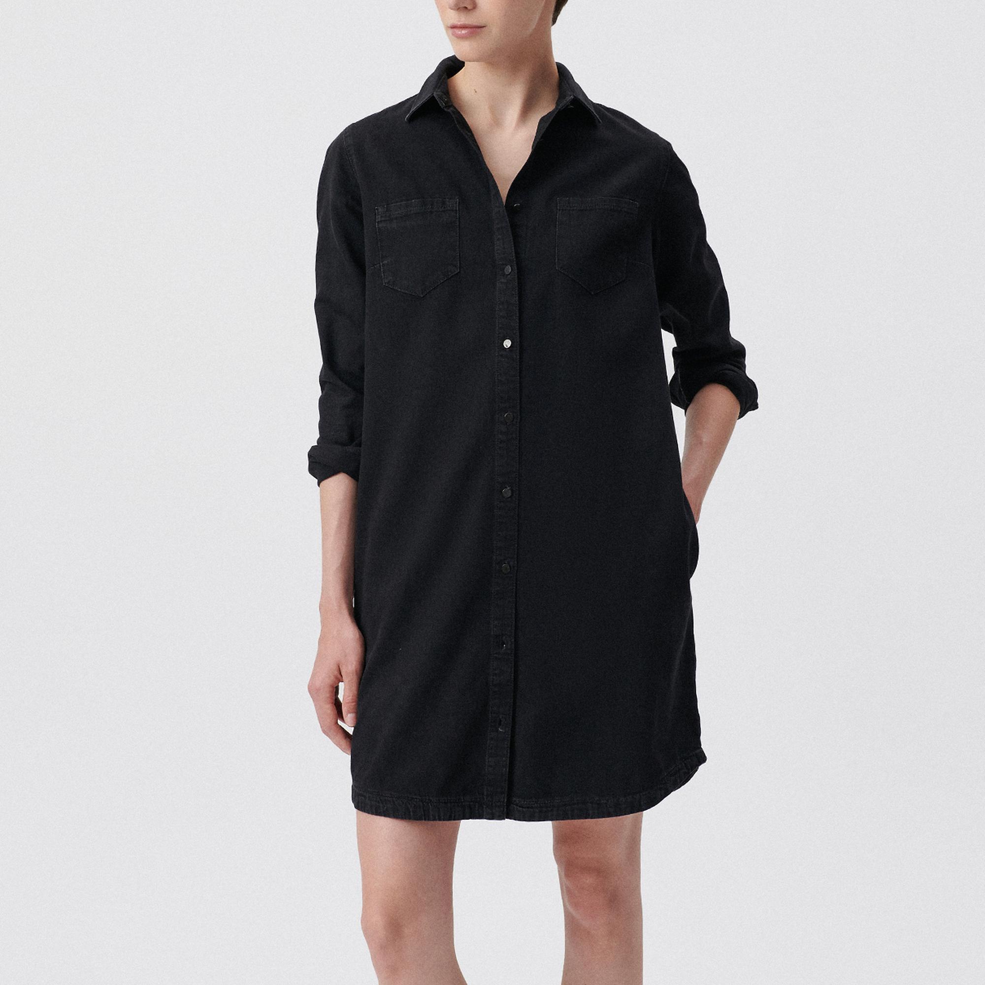 Mavi Liz Koyu Gri Jean Elbise 130656-34926