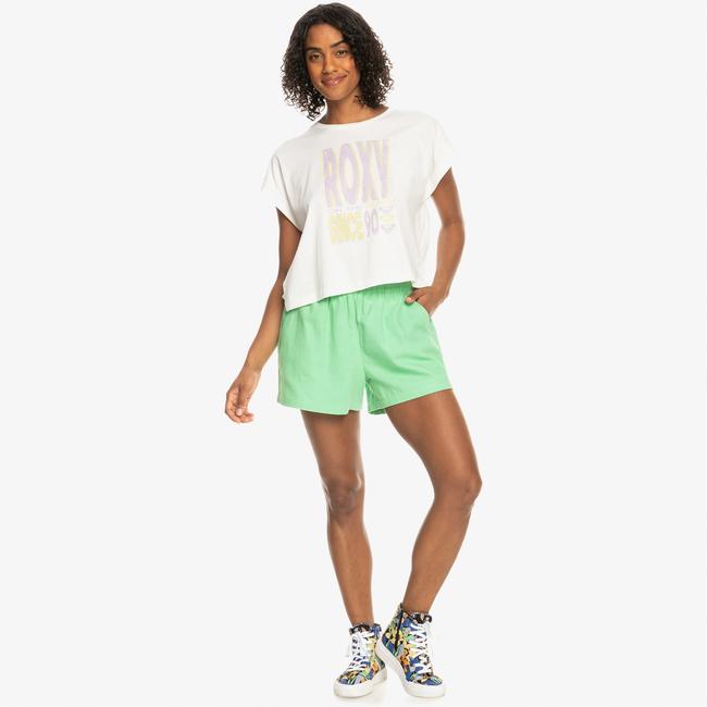  Quiksilver Alone On The Beach Kadın Beyaz T-Shirt