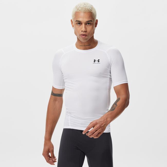  Under Armour HeatGear® Armour Erkek Beyaz Antrenman T-Shirt