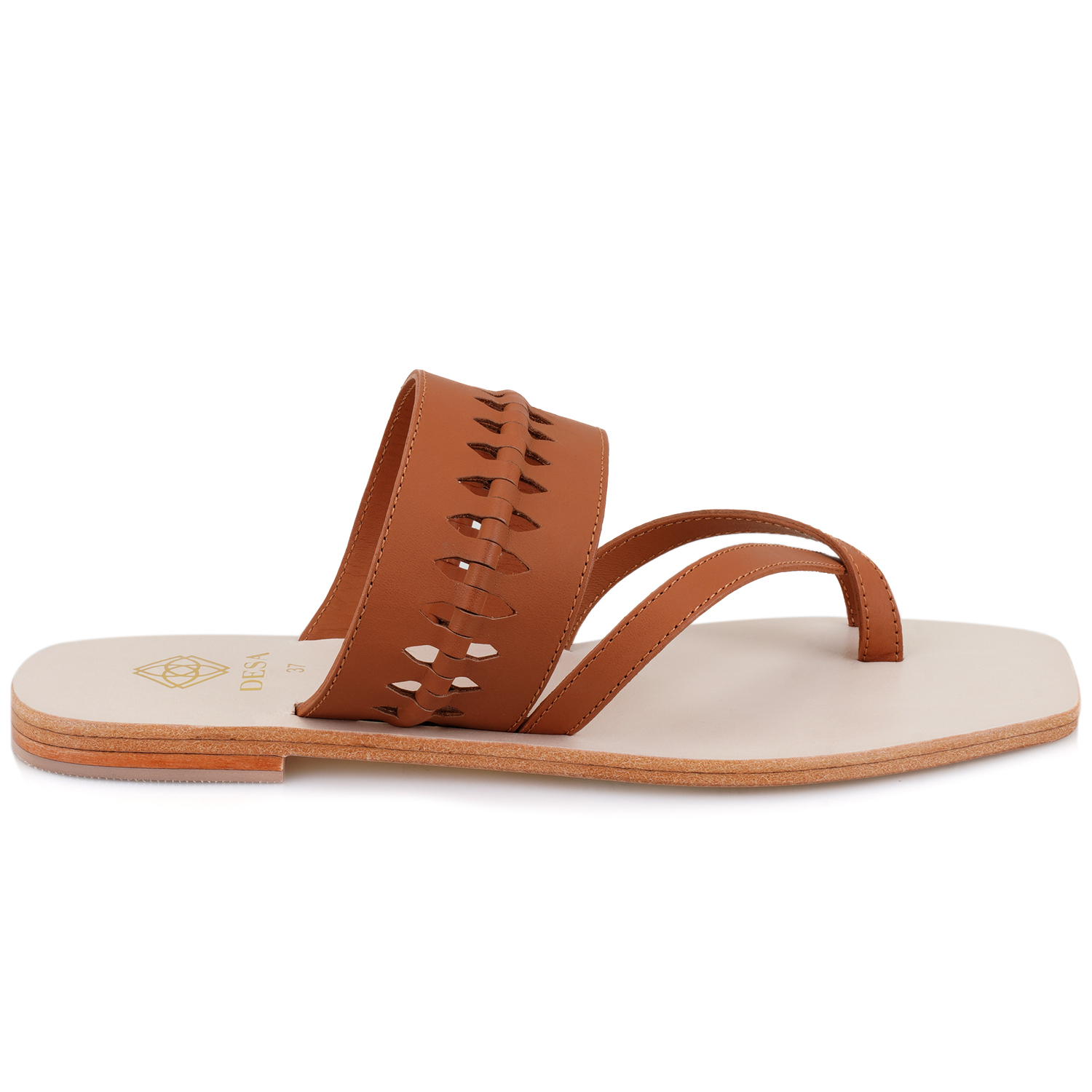 Desa Desa Kahverengi Kadın Kahve Parmak Arası Deri Terlik FashFed'de! Kahverengi - 4. görsel