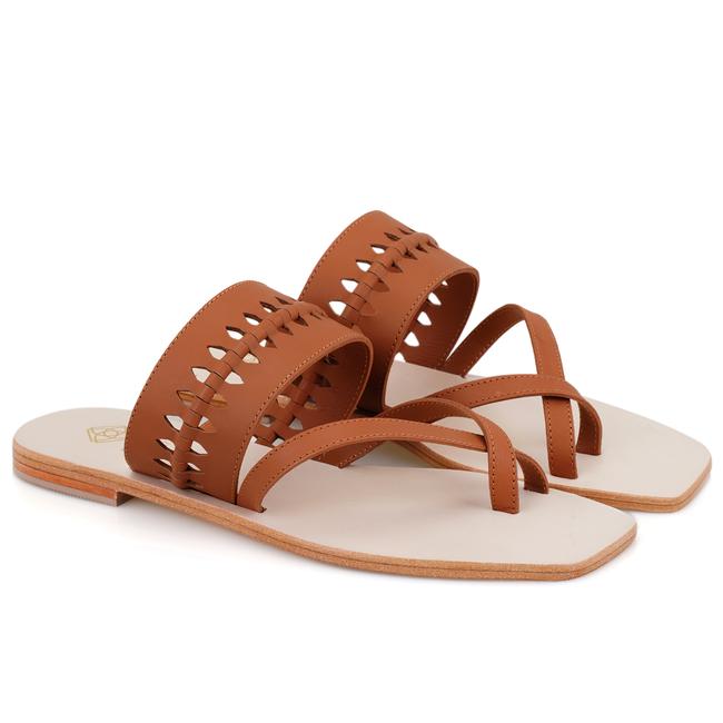  Kadın Kahve Parmak Arası Deri Terlik