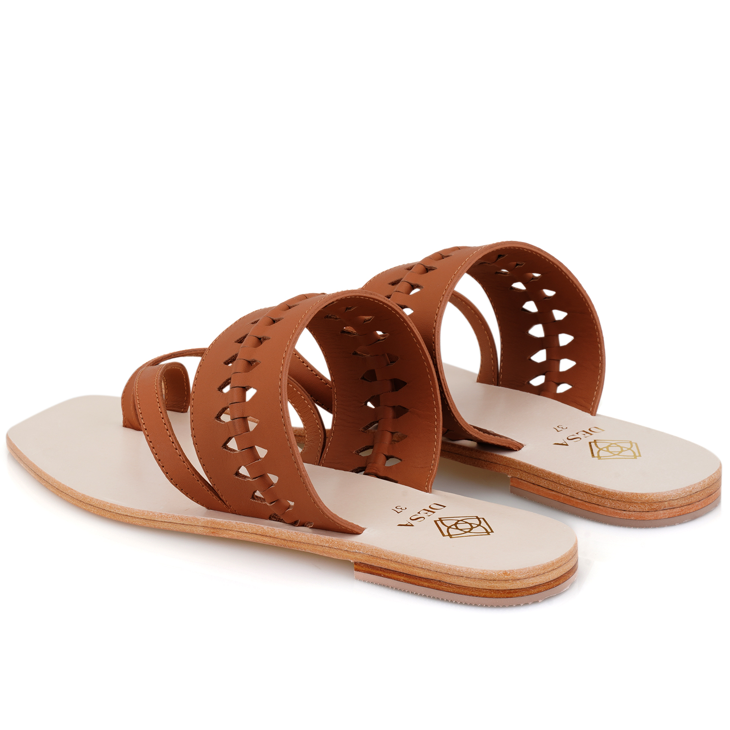 Desa Desa Kahverengi Kadın Kahve Parmak Arası Deri Terlik FashFed'de! Kahverengi - 6. görsel