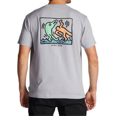  Billabong Dolphin Dance Ss Erkek Gri Tişört