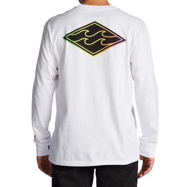  Billabong Crayon Wave Ls Erkek Beyaz Tişört