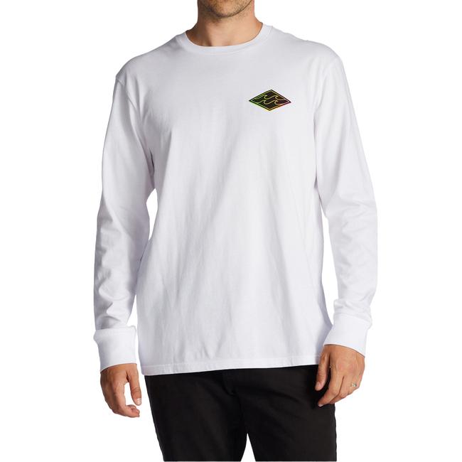  Billabong Crayon Wave Ls Erkek Beyaz Tişört