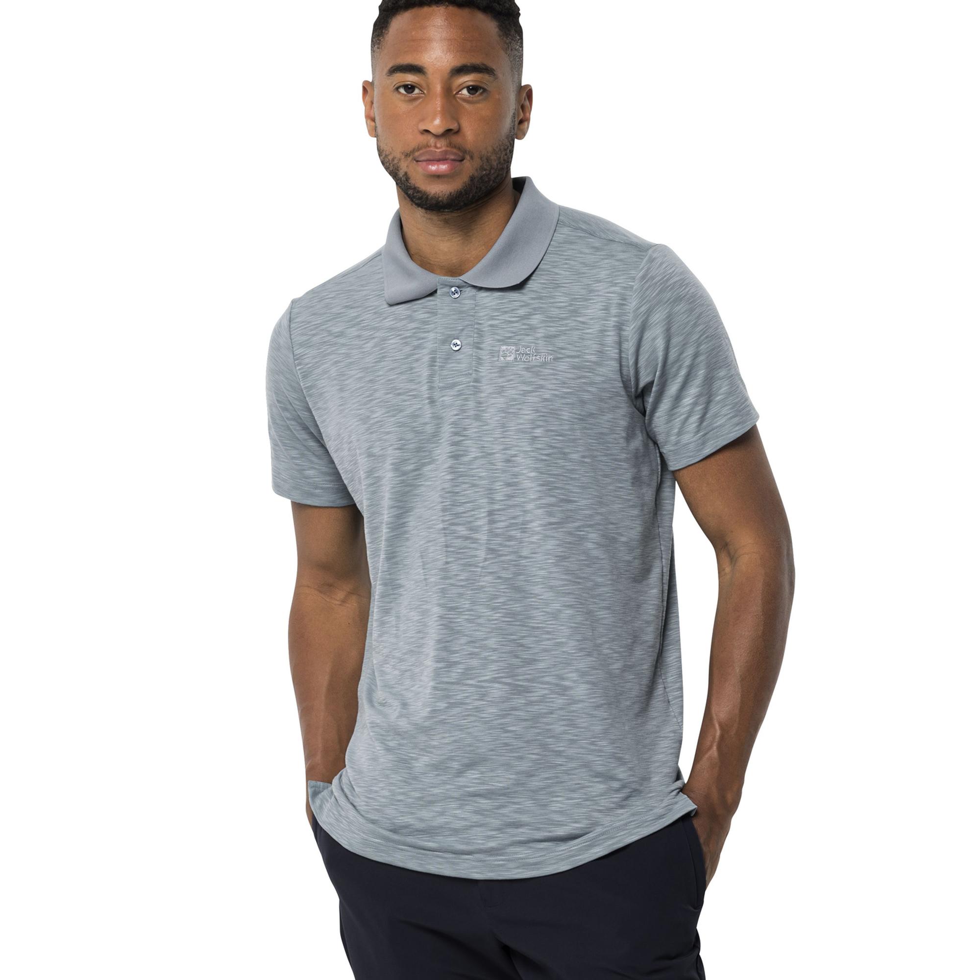 Jack Wolfskin Travel Polo Erkek Yeşil Tişört