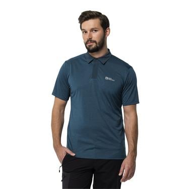  Jack Wolfskin Pack & Go Polo Erkek Mavi Polo Tişört