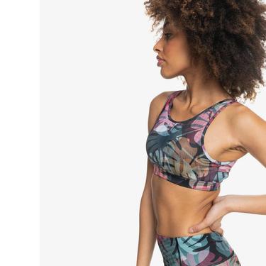  Roxy Tropic Sky Printed Kadın Yeşil Fitness Bra