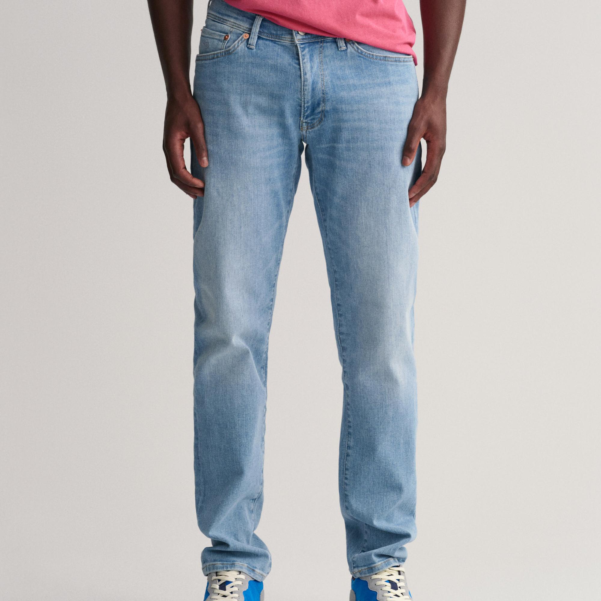 GANT Erkek Mavi Extra Slim Fit Jean Pantolon