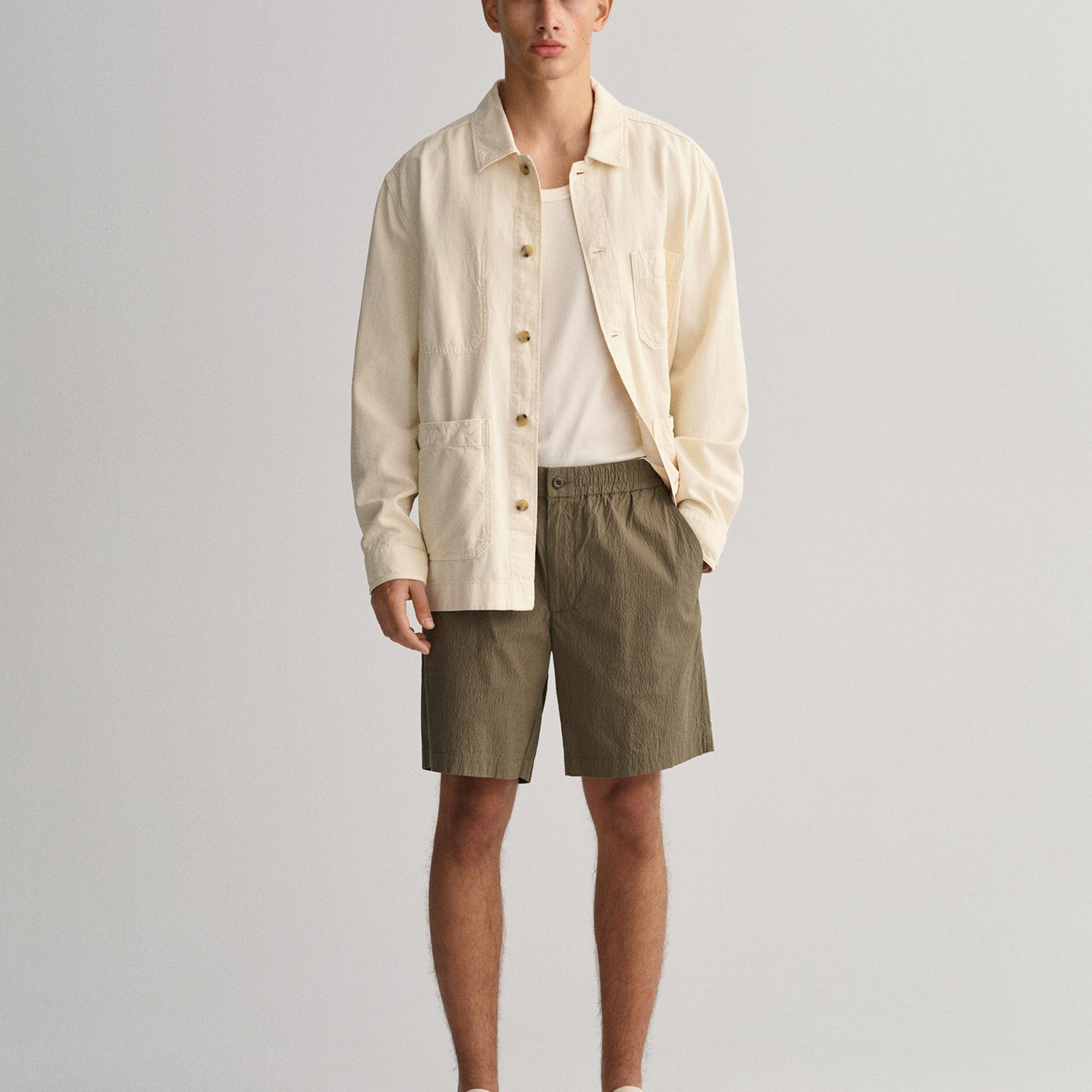 GANT Erkek Yeşil Regular Fit Şort