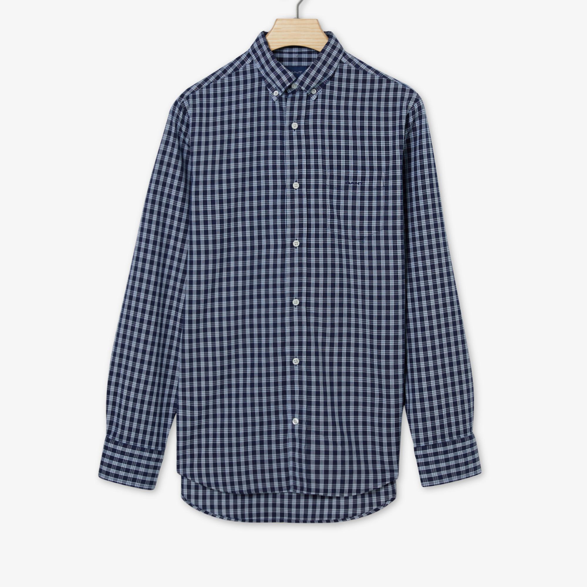 GANT Erkek Lacivert Regular Fit Kareli Gömlek