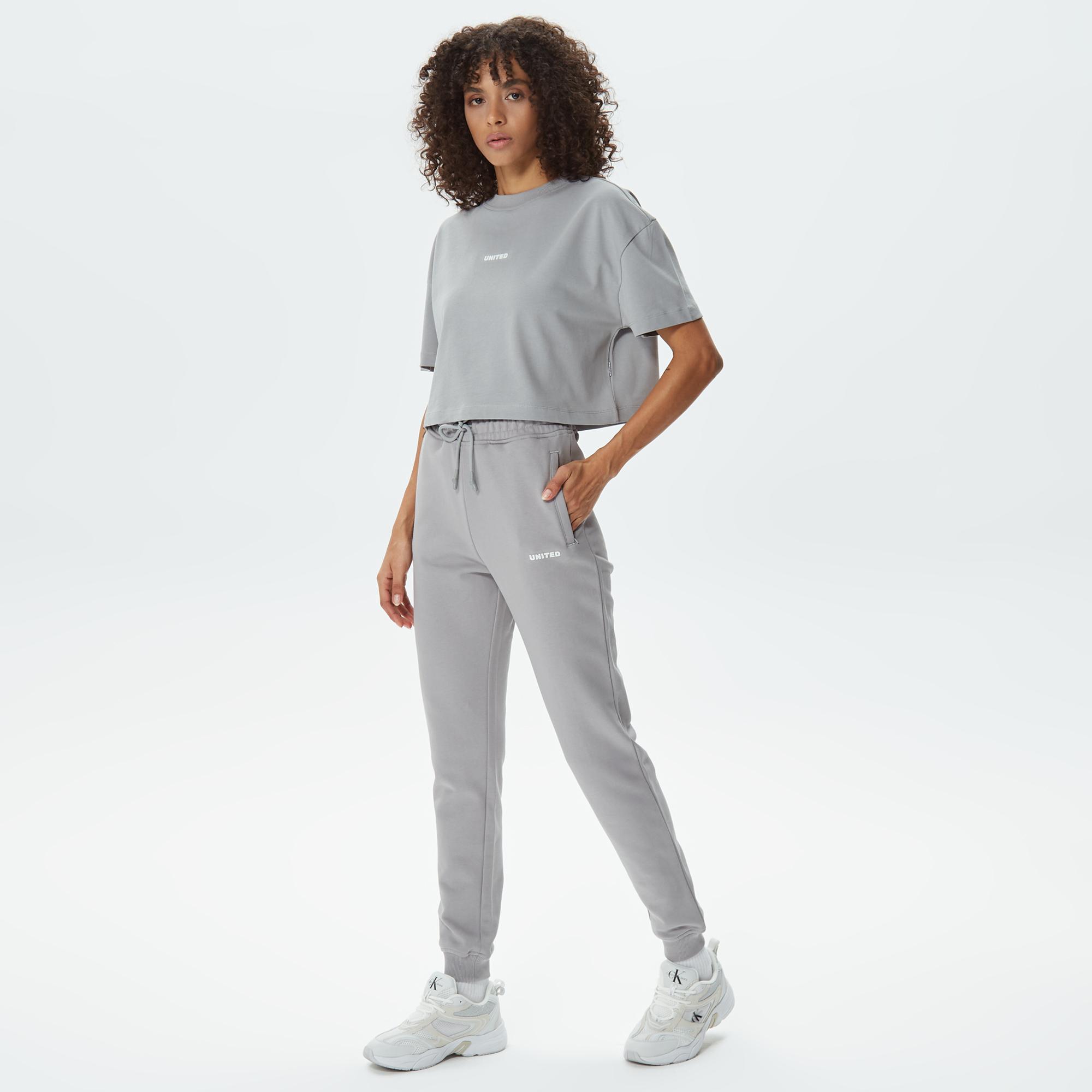 United4 Classic Kadın Gri Eşofman Altı