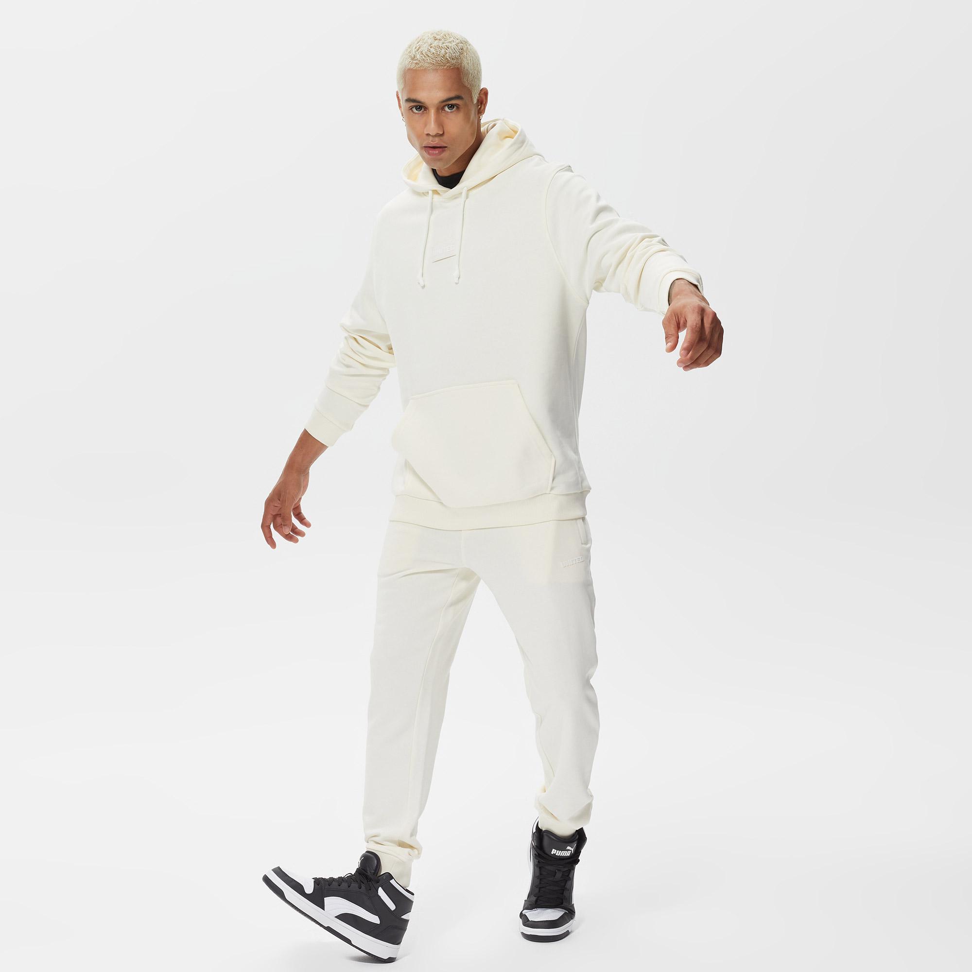 UNITED4 Classic Erkek Beyaz Hoodie