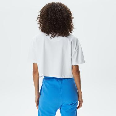  UNITED4 Kadın Beyaz Crop T-Shirt