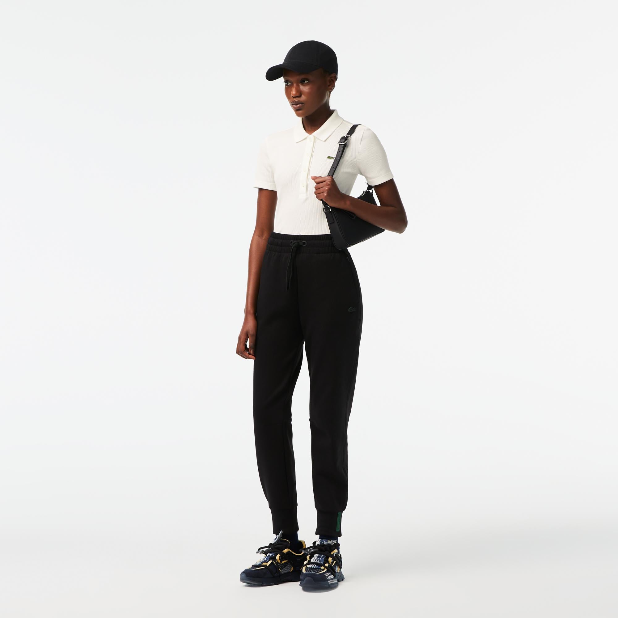 L.12.D Kadın Slim Fit Organik Pamuk Beyaz Polo