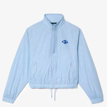  Netflix Kadın Dik Yaka Monogram Açık Mavi Ceket