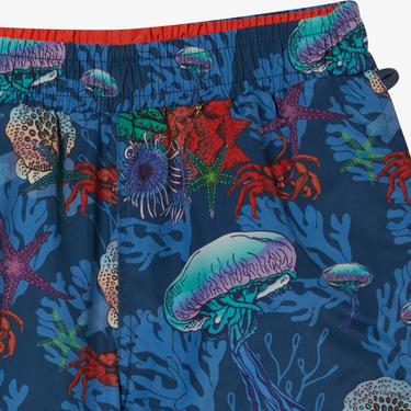  Nautica Erkek Çocuk Mavi Desenli Mayo Şort