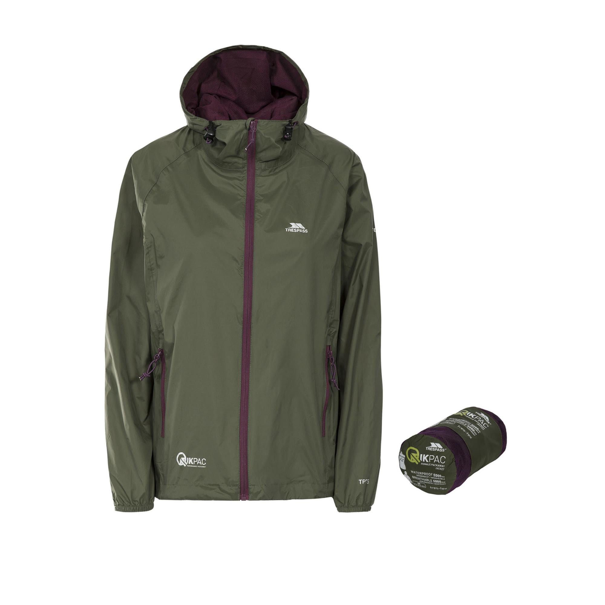 Trespass Qikpac Kadın Yeşil Yağmurluk