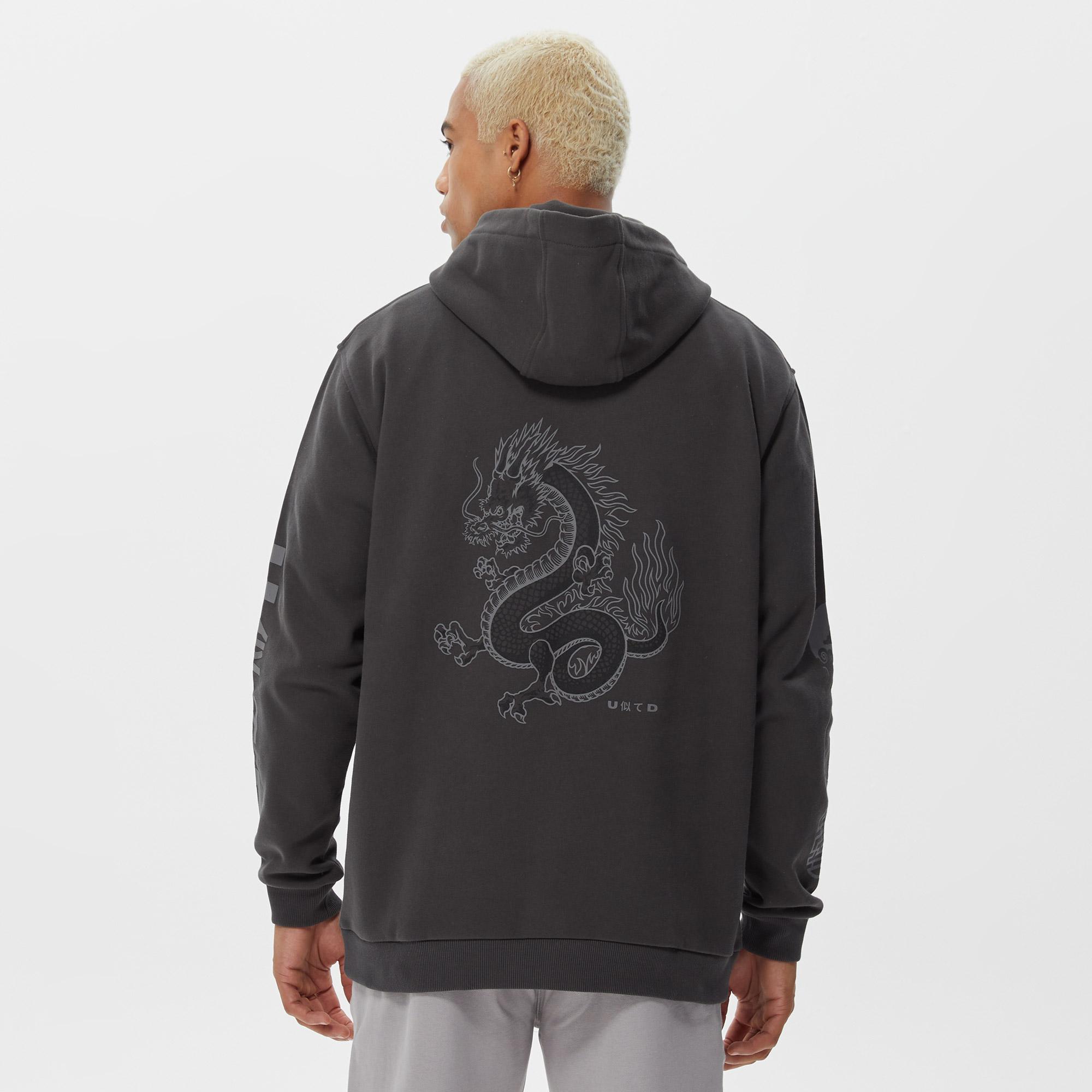 UNITED4 Classic Erkek Gri Hoodie