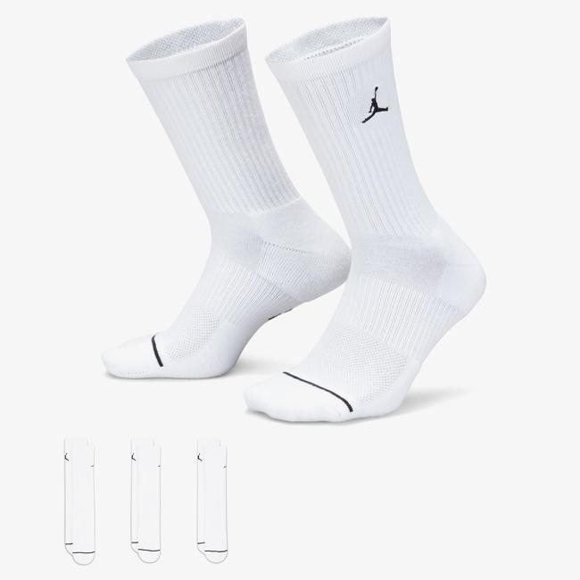  Jordan Everyday Crew 3'lü Unisex Beyaz Çorap