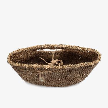  Jimba Capri In Natural Basket Tote Kadın Bej El Çantası