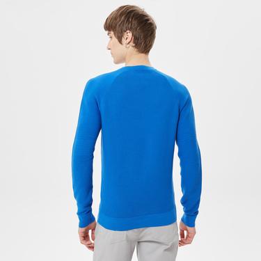  Lacoste Erkek Regular Fit Bisiklet Yaka Mavi Kazak
